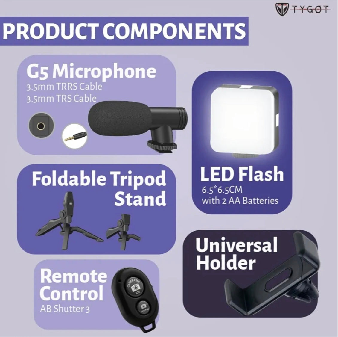 Basics 6-in-1 Vlogging Kit for All Phones